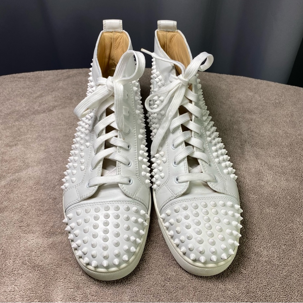 Men’s Christian Louboutin spiked high top sneaker / trainer size 42.5